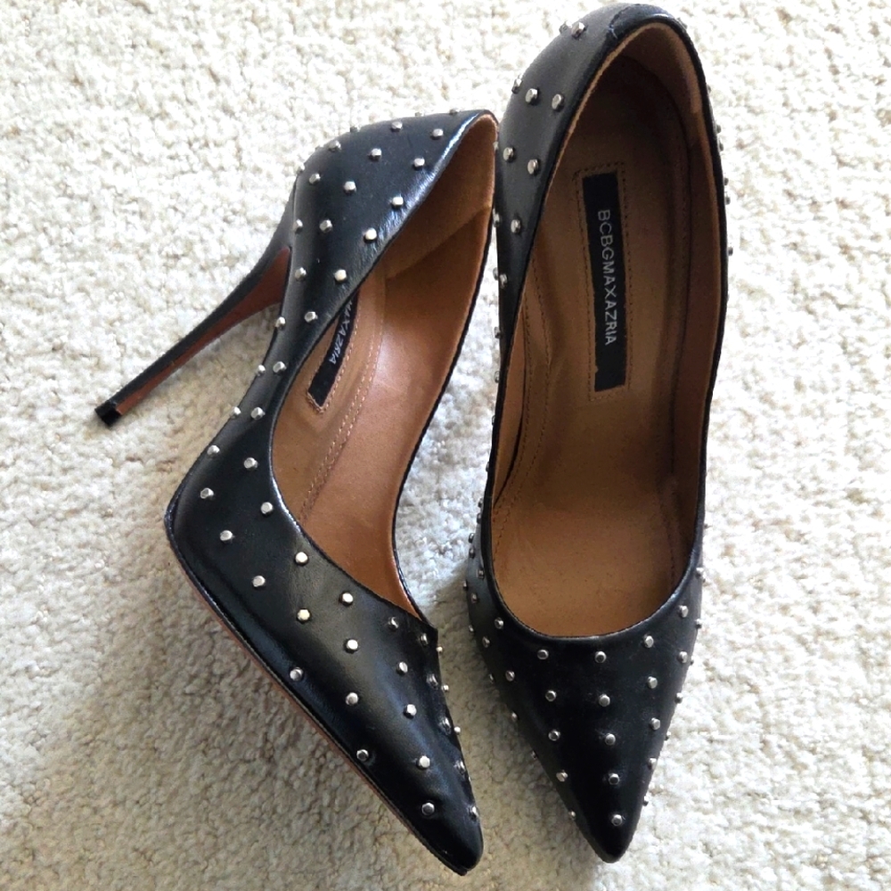 studded bcbgmaxazria heels